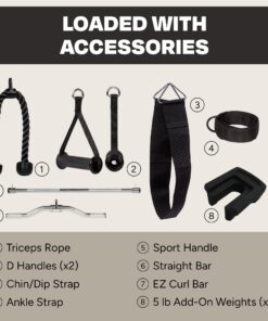 Inspire Fitness FT1 Functional Trainer - Compact At Home Workout Machine with Accessories - Two 165 lb Weight Stacks - Smooth Glide Cable Machine 13 71QSScG B8L