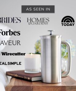 ESPRO - P7 French Press - Double Walled Stainless Steel Insulated Coffee and Tea Maker with Micro-Filter - Keep Drinks Hotter for Longer, Perfect for Home (Brushed Stainless Steel, 32 Oz) 32 Ounce Brushed Stainless Steel 14 71QTdH9HjFL