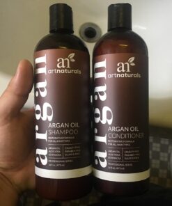 Argan Oil Shampoo and Conditioner Set - Sulfate-Free Formula with Nourishing Moroccan Oil and Keratin -for All Hair, Curly or Straight - Hydrate Repair and Defy Frizz for Salon-like Results! (16 Fl Oz (Pack of 2)) Argan Oil 16 fl oz pack of 2 39 71QUWembTRL