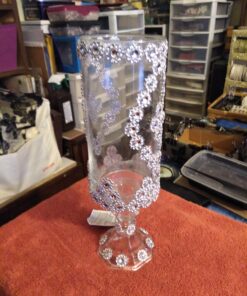 Diamond Flower Shape Mesh Wrap Roll Faux Rhinestone Crystal Ribbon 4" x 10 Yards (30 ft) … (Silver) Silver 23 71QUiSVvC5L