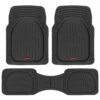 Motor Trend FlexTough Floor Mats for Cars, Black Deep Dish All-Weather Mats, Waterproof Trim-To Fit Automotive Floor Mats for Cars Trucks SUV, Universal Floor Liner Car Accessories Full Set 17 71QUtv0Ws7L