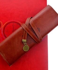 Miayon Twilight Retro Bandage Synthetic Leather Pen Bag Pencil Case Makeup Pouch,Vintage Style Rollup Pencil Case, Pencil Bag(Dark Brown) 30 71QV4CA5RIL