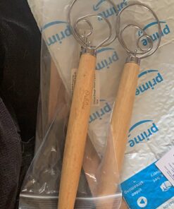ORBLUE Premium Danish Dough Whisk - 2 Pack LARGE 13.5" Dutch Whisk with Stainless Steel Ring - Danish Whisk for Bread, Pastry or Pizza Dough - Baking Tool Alternative to a Blender, Mixer or Hook Rubberwood 2 Pack Rubberwood 29 71QVJ3tk1AL