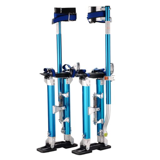 Drywall Stilts - 18 to 30-inch Lightweight Aluminum Stilts for Adults - For Putting Up Drywall, Wallpaper, Painting, or Electrical by Stalwart (Blue) Blue 18" - 30"