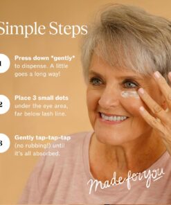 LilyAna Naturals Eye Cream for Dark Circles and Puffiness, Under Eye Cream for Wrinkles and Bags, Anti Aging Eye Cream helps Improve Dryness; for Sensitive Skin - 1.7 oz - Made in USA Rosehip and Hibiscus 1.70 Fl Oz (Pack of 1) 31 71QWPssp7oL