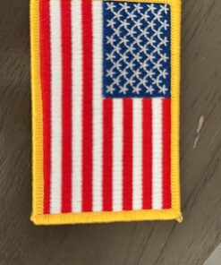American Flag Embroidered Patch Gold Border USA United States of America Military Uniform Emblem 15 71QWpnIJ6HL