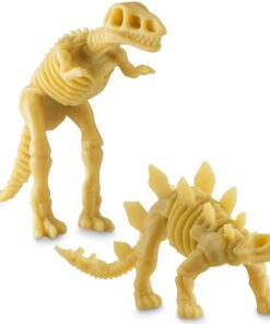 Bedwina Dinosaur Fossil Skeleton - (Pack of 24) 3.7 Inch Assorted Plastic Dino Figure Bones for Kids Science Dig Kit, Digging Sandbox Bins Play Toys, Party Favors, Birthday Decorations 23 71QXG55nERL