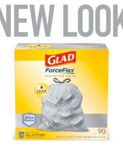 Alternative view of Glad Tall Kitchen Protection Series Drawstring Trash Bags -13 Gallon Grey Trash Bag - 90 Count 90 Count (Pack of 1)