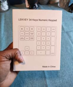 Bluetooth Number Pad, Lekvey Aluminum Rechargeable Wireless Numeric Keypad Slim 34-Keys External Numpad Keyboard Data Entry Compatible for Macbook, MacBook Air/Pro, iMac Windows Laptop Surface Pro etc Bluetooth - Black 38 71QXdXWS7L