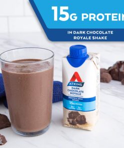 Atkins Dark Chocolate Royale Protein Shake, 15g Protein, Low Glycemic, 2g Net Carb, 1g Sugar, Keto Friendly, 12 Count 8 71QXvru6IxL