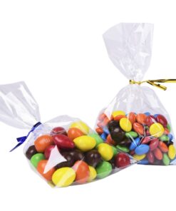 300 Pack 4" x 6" Clear Cello Treat Bags 1.4mil OPP Plastic Bags with 6 Mix Colors Twist Ties Good for Wedding Cookie Gift Candy Bakery Supply Valentine Chocolates 4x6 Inch (Pack of 300) 8 71QXwvwvicL