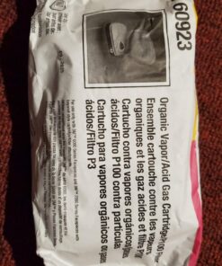 3M P100 Respirator Cartridge/Filter 60923, 1 Pair, Helps Protect Against Organic Vapors, Acid Gases, and Particulates,Magenta, Yellow 25 71QYOYjFIL