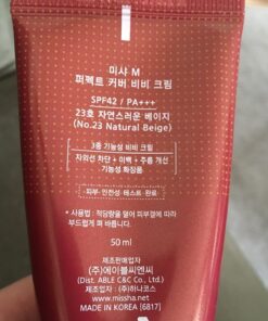 MISSHA M Perfect BB Cream No.23 Natural Beige for Light with Neutral Skin Tone SPF 42 PA +++ 1.69 Fl Oz - Tinted Moisturizer for face with SPF No.23 (Natural Beige) 51 71QYQDCNZEL