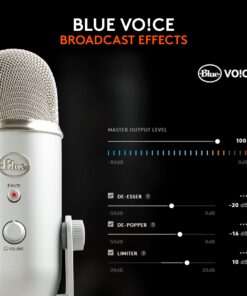 Logitech for Creators Blue Yeti USB Microphone for Gaming, Streaming, Podcasting, Twitch, YouTube, Discord, Recording for PC and Mac, 4 Polar Patterns, Studio Quality Sound, Plug & Play-Silver 25 71QZxl6zHSL