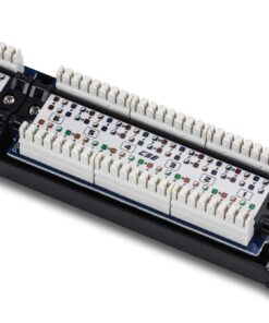 TRENDnet 24-Port Cat5-5e RJ-45 UTP Unshielded Patch Panel, Wallmount or Rackmount, 100Mhz, Color-Coded Labeling, Cat5,Cat5e,Cat4,Cat3 Compatible, 1U Rackmount, Black, TC-P24C5E 25 71QaAsGIvyL