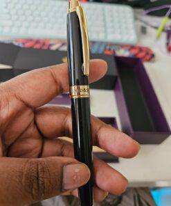 Bond & Regent Rollerball Pen - Certified Luxury Grade | 24 Karat Gold & Gloss Black | Nice Gift Pens for Men and Women 24 Karat Gold Finish & Black Gloss Lacquer 63 71QaX6U1 KL