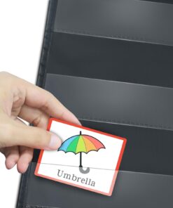 Godery Black Standard Pocket Chart for Classroom or Homeschool Teaching Supplies 7 Pocket Chart (Black) 12 71Qao9mv SL