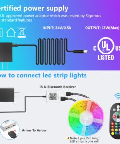 Nexillumi 100 ft LED Lights for Bedroom Music Sync Color Changing RGB LED Strip Rope Lights General Remote, 5050 RGB LED Light Strips(APP+Remote+Mic) 100 Feet 30 71QaziBhHfL