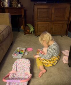 Melissa & Doug Mine to Love Time to Eat Doll Accessories Feeding Set (8 pcs) , Pink 14.3 x 11.2 x 2.8 Multi-color 35 71QbJ1jgHlL