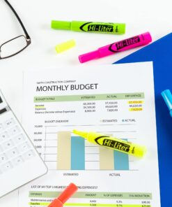 Avery Hi-Liter Desk-Style Highlighters, Smear Safe Ink, Chisel Tip is great for sketch book art, 12 Assorted Colors (98034) 12 highlighters 16 71QbfDb2qL