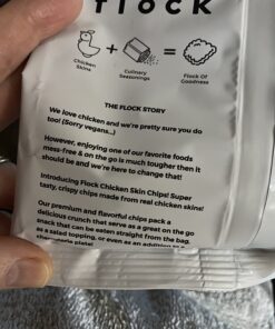 Flock Keto Chicken Skin Chips | Original Flavor | Low Carb, High Protein, Sugar Free, Gluten Free Fried Chicken Skins - Chicken Chips for People | (1oz) 8-Pack Crispy Chicken Flock Chips 35 71Qblb7dKiL 1