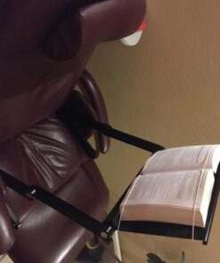 Adjustable Book Holder and Laptop Stand - Portable Aluminum Book Stand for Textbooks, Cookbooks, Recipe Books, and Tablets Black 46 71QcG1Q3zQL