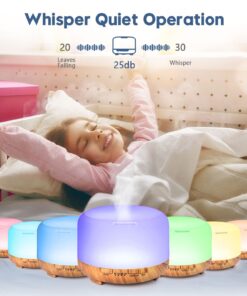 YIKUBEE Diffuser, Essential Oil Diffuser, 500ml Humidifier, Diffusers for Home, Aromatherapy Diffuser with Remote Control, Diffusers for Essential Oils Large Room Yellow-no Oil 27 71Qct3Fr9GL