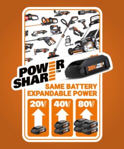 Worx 20V AXIS 2-in-1 Cordless Reciprocating Saw & Jig Saw, Orbital Cutting Reciprocating Saw, Pivoting Head Jigsaw Tool with Tool-Free Blade Change, Power Share WX550L – Battery & Charger Included 20V Battery + Charger Included 37 71QdJ0FtqEL