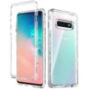 KIOMY Heavy Duty Shockproof Bumper Protective Clear Case for Samsung Galaxy S10 6.1 Inch, 3 Layers in 1 Hybrid Design Flexible TPU Inside with Hard PC Back and Front Frame Without Screen Protector with Front Frame 16 71QdJHUX71L