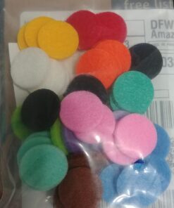 Maromalife 48PCS 22mm Replacement Refill Pads for 30mm Essential Oil Diffuser Necklace, Felt Pads for Aromatherapy Necklace Pendant Diffuser Bracelet Car Diffuser Vent Clip with 12 Colors, 0.87 Inch 17 71QdTIuZxQL