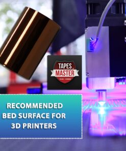 Tapes Master - 1/2" x 36 Yds - 1 Mil Kapton Tape – Polyimide High Temp Tapes with Silicone Adhesive - 3” Core - for 3D Printer Surface, Soldering, Insulation and Bonding - No Residue 1/2" - 1 Roll 13 71QdcZEPGDL 1