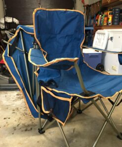 Quik Shade MAX Shade Relaxing Chair With Cup Holders, Foldable, Aluminum, Blue 51 71QdonTT32L