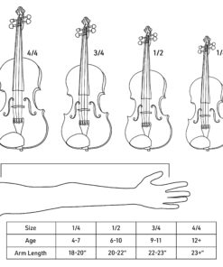 Mendini By Cecilio Violin - MV500+92D - Size 4/4 (Full Size), Black Solid Wood - Flamed, 1-Piece Violins w/Case, Tuner, Shoulder Rest, Bow, Rosin, Bridge & Strings - Adult, Kids Size: 4/4 (Full Size) 53 71Qeaz9k9CL