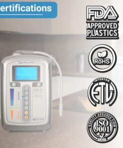 Aqua Ionizer Deluxe 5.0 | Water Ionizer | 7 Water Settings | Home Alkaline Water Filtration System | Produces pH 4.5-10.5 Alkaline Water | Up to -600mV ORP | 4000 Liters Per Filter 26 71QfPMpGRKL