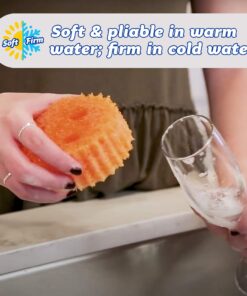 Scrub Daddy Color Sponge - Scratch-Free Multipurpose Dish Sponge Color Variety Pack - BPA Free & Made with Polymer Foam - Stain & Odor Resistant Kitchen Sponge (3 Count) 3 Count (Pack of 1) Scrub Daddy Colors 25 71QfZybBlNL