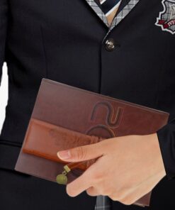 Miayon Twilight Retro Bandage Synthetic Leather Pen Bag Pencil Case Makeup Pouch,Vintage Style Rollup Pencil Case, Pencil Bag(Dark Brown) 33 71QfmAofypL