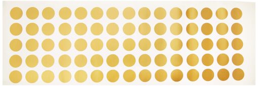 Innovative Stencils Polka Dot Wall Decal Nursery Kids Room Peel and Stick Removable Sticker Circle Pattern Decor #1326 (1.5" (150 Dots), Gold) 1.5" (150 Dots)