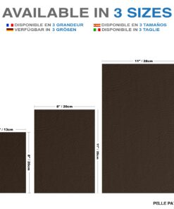 Pelle Patch - Brown Leather Patches for Furniture - 25 Colors Available - Original 8x11 - Brown 25 71Qfy UYo1L