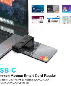 Type C CAC Reader, DOD Military USB C Common Access CAC Card Reader, Smart Card Reader PIV CAC Reader Military Compatible with Windows, Mac OS and Android Phone 318CFX 8 71QgPeYYAcL