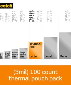 Alternative view of Scotch Thermal Laminating Pouches, Laminate Homemade Ornaments, Christmas Banners and Gift Tags, For Use With Thermal Laminators, 8.9 x 11.4 Inches, Letter Size Sheets, 100-Pack