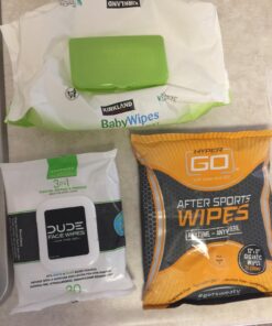 HyperGo Full-Body Rinse-Free Hypoallergenic Biodegradable Bathing Wipes –All Natural, Refreshing Anytime Anywhere, Post Workout, Camping, Travel, Daily Life, 12”x12” X-Large 20-count, Unscented 1 Pack 20 Count (Pack of 1) 29 71Qh5MS0qLL