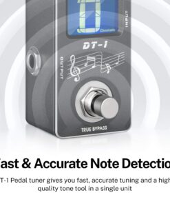 Donner Tuner Pedal, Dt-1 Chromatic Guitar Tuner Pedal with Pitch Indicator for Electric Guitar and Bass True Bypass Black Tuner 26 71QhYzcQfL