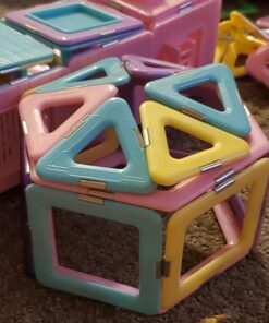 MAGBLOCK 102 Piece Magnetic Tiles Toys for 3 4 5 Year Old Girls Boys, Castle Magnet Toy Building Block for Kids Toddlers, Magnetic Blocks Montessori STEM Toys for Toddler Girls Gifts 37 71QhZuOe3L