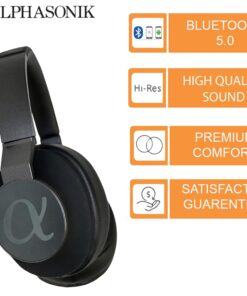 Alphasonik V50BT Bluetooth Headphones for Those Looking for a Pair of Wireless Headphones with Excellent Sound Quality. Bluetooth 5.0 connectivity and up to 30 Hours of Playtime on a Single Charge. 33 71QhcKKAn4L
