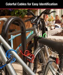 Master Lock 8127TRI Bike Lock Cables with Key, 3 Pack Keyed-Alike, Blue, Green, & Red, 6 ft. Long 20 71QhgBSUEoL 3