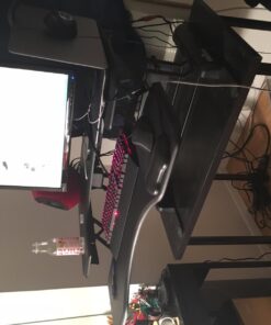 Vari - VariDesk Pro Plus 36 - Desktop Standing Desk Converter - Adjustable Desk Riser with 11 Height Settings - Sit Stand Desk Dual Monitor Standing Desk Riser with Spring Loaded Lift (Black) Black 31 71Qhz7NGtaL