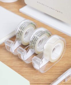 Amazon Basics Double Sided Tape with Dispenser, Narrow Width, 1/2 x 252 inches, 3-Pack, Translucence 19 71QiTqbZk6L