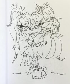 Lacy Sunshine's Halloween Coloring Book Volume 4: Whimsical Witches, Ghosts, Pumpkins and Vampires (Lacy Sunshine's Coloring Book) 19 71QibNQGV9L