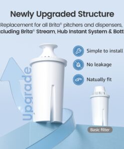 AQUA CREST Replacement for Brita® Water Filter, Pitchers and Dispensers, Classic OB03, Mavea® 107007, and More, NSF Certified Pitcher Water Filter, 1 Year Filter Supply, 6 Count 6 Count (Pack of 1) 31 71Qih49LPcL