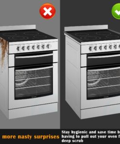 Silicone Stove Counter Gap Cover 21" by Kindga, Easy Clean Gap Filler Sealing Spills Between Kitchen Counter, Appliances,Stovetop, Oven, Washing Machine, Washer, Dryer Set of 2 (Black) 21" Black 27 71QjA4kpj6L